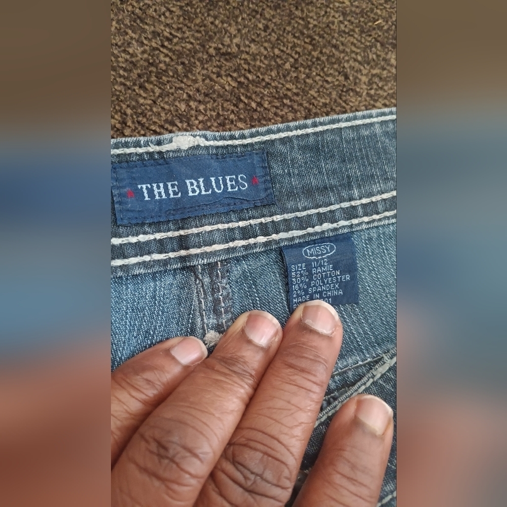 The Blues Denim JEANS Missy Size 11/12 Vintage Bootcut 32x32 - Picture 7 of 9